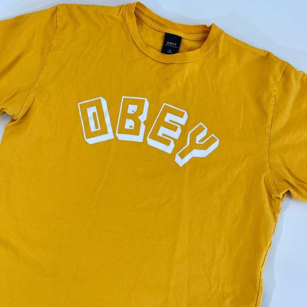 OBEY Tee Yellow/Mustard Color